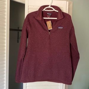 Patagonia 1/4 zip, NWT, in Dark Current, womens size Large